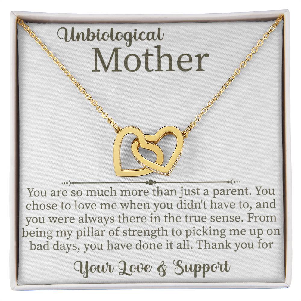 Unbiological Mother Interlocking Hearts Necklace - Beauty Belliss